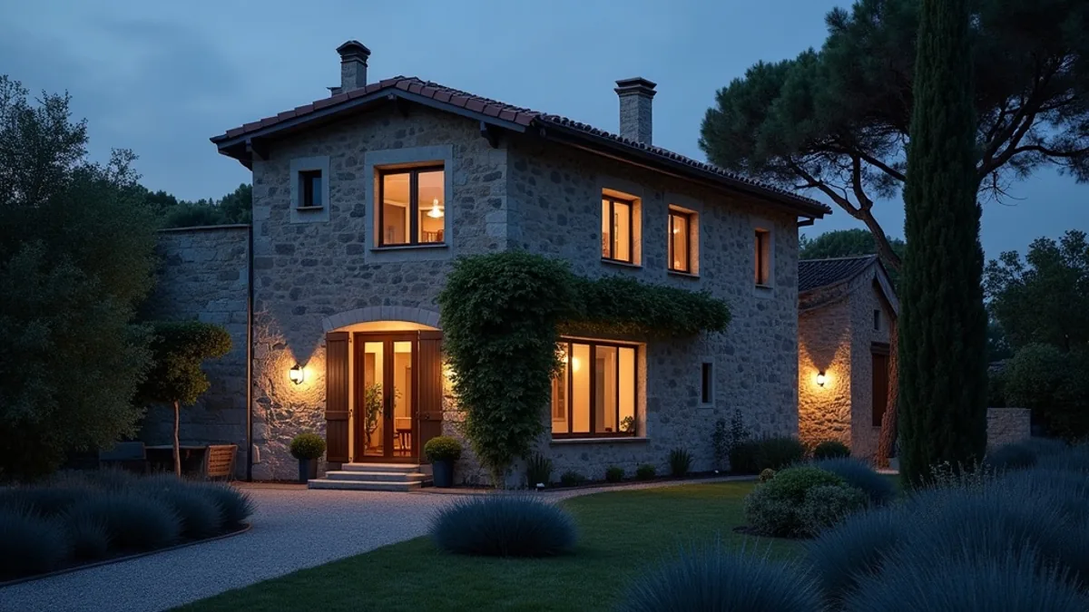 Maison provençale protégée par une alarme — assurance habitation et NF&A2P dans le Var